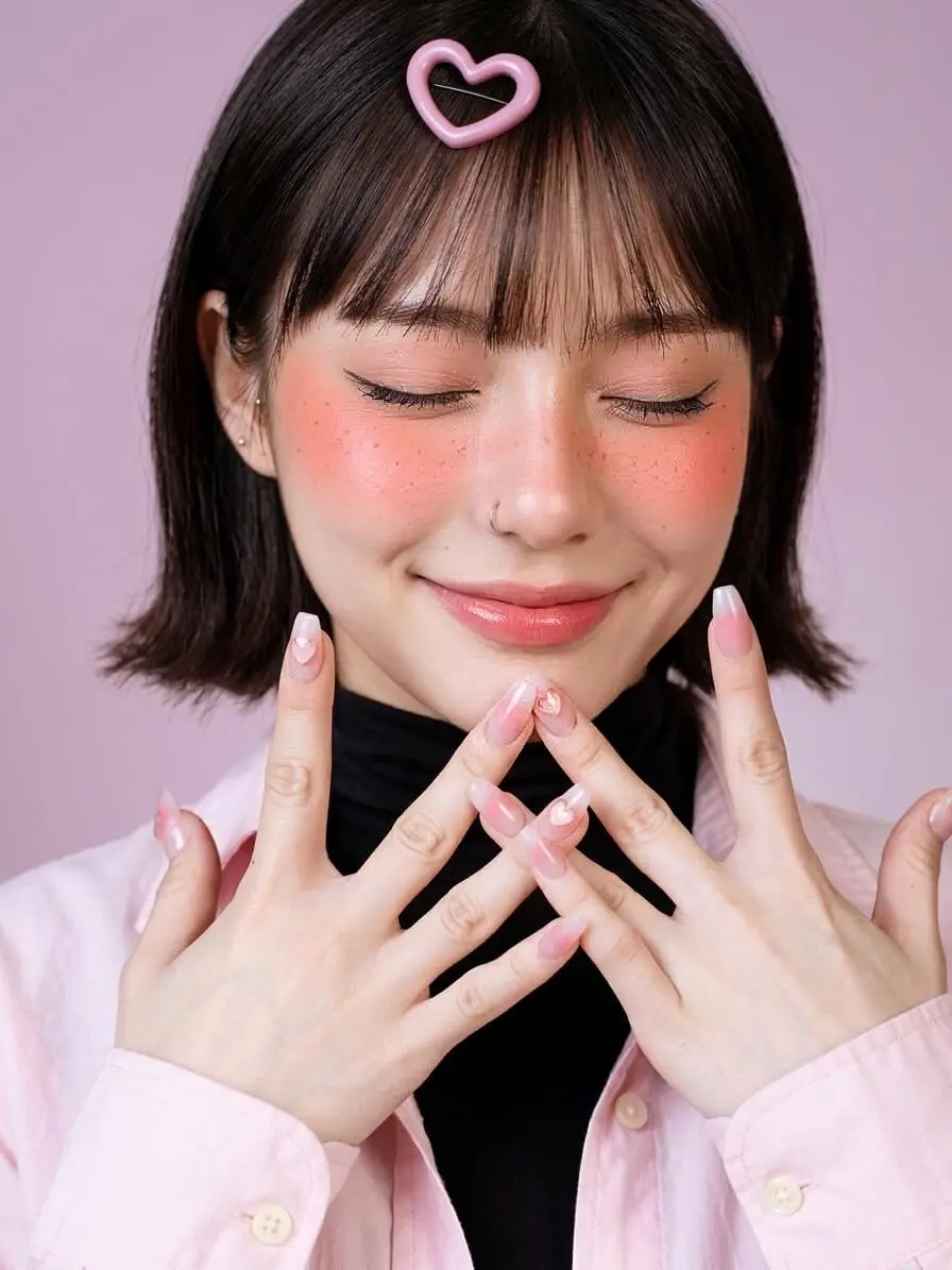 Maquillaje J-Beauty y rubor etéreo en Bogotá — Look Sakura Dream por Antonia Rodríguez